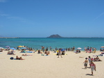 27656 People on beach at Corralejo Isla de los Lobos backdrop.jpg